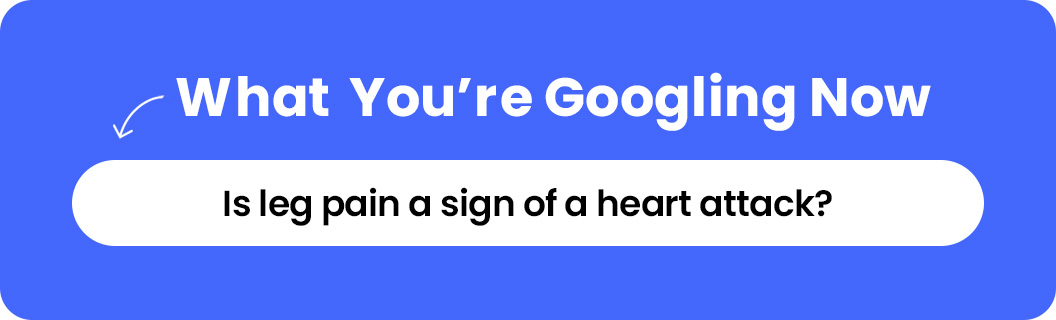 Is leg pain a sign of a heart attack