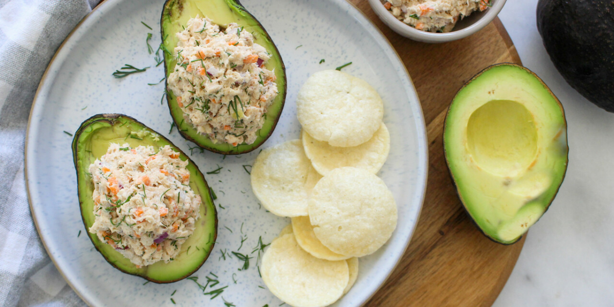 Salmon Salad-Stuffed Avocados