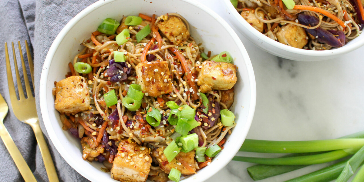 Tofu and Buckwheat Noodle Bowl